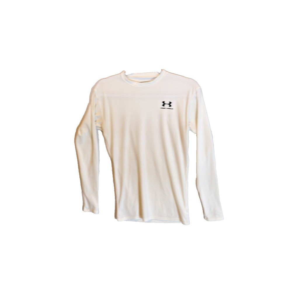 Under Armour Mens Large White Long Sleeve Athletic Base Layer T-Shirt